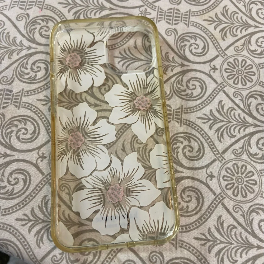 iPhone 13 Hard Case Plastic Kate Spade New York Floral Clear